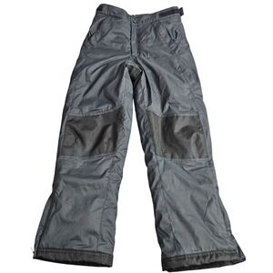 LL Bean Kids Cold Buster Snow Pants Size 12 Black Insulated Reinforced Knees